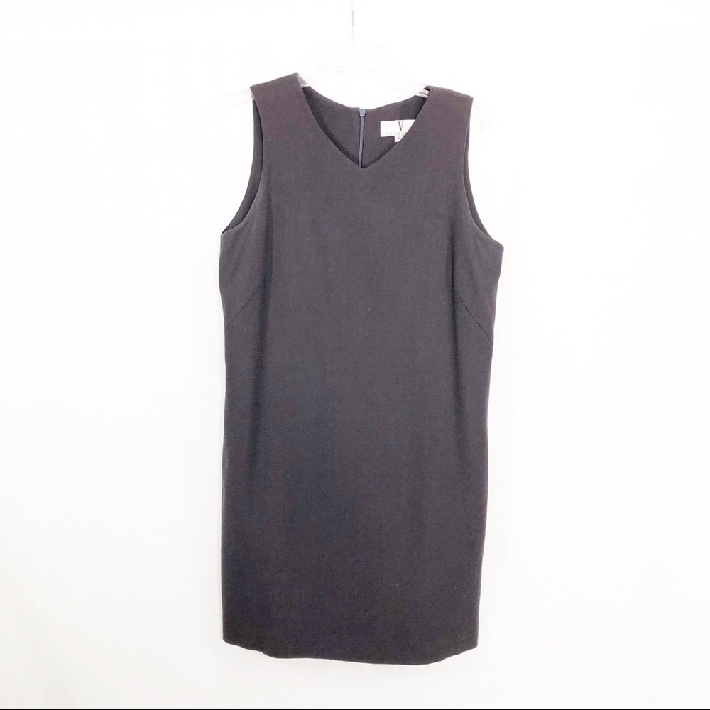 V Collection Vintage Sleeveless Above Knee Length Dress, Size 12, Taupe